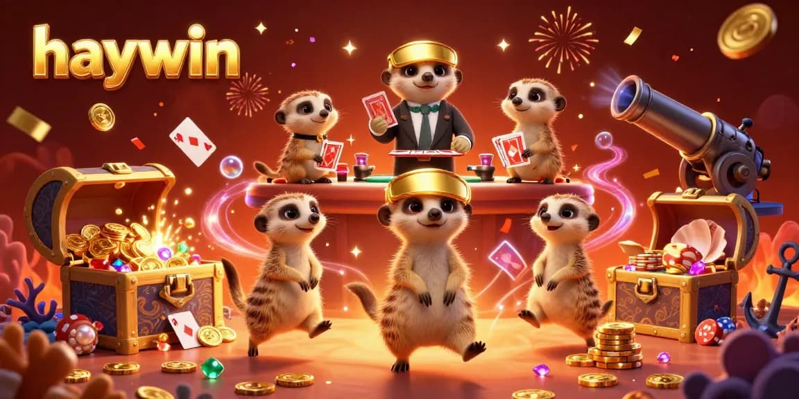 Watch the lively meerkats in a haywin-themed casino bursting with treasure and excitement.