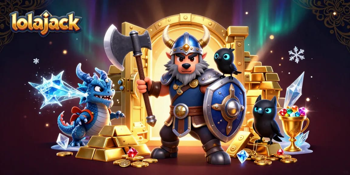 Experience thrill at lolajack with Viking warriors, treasure vaults, and a fierce dragon.