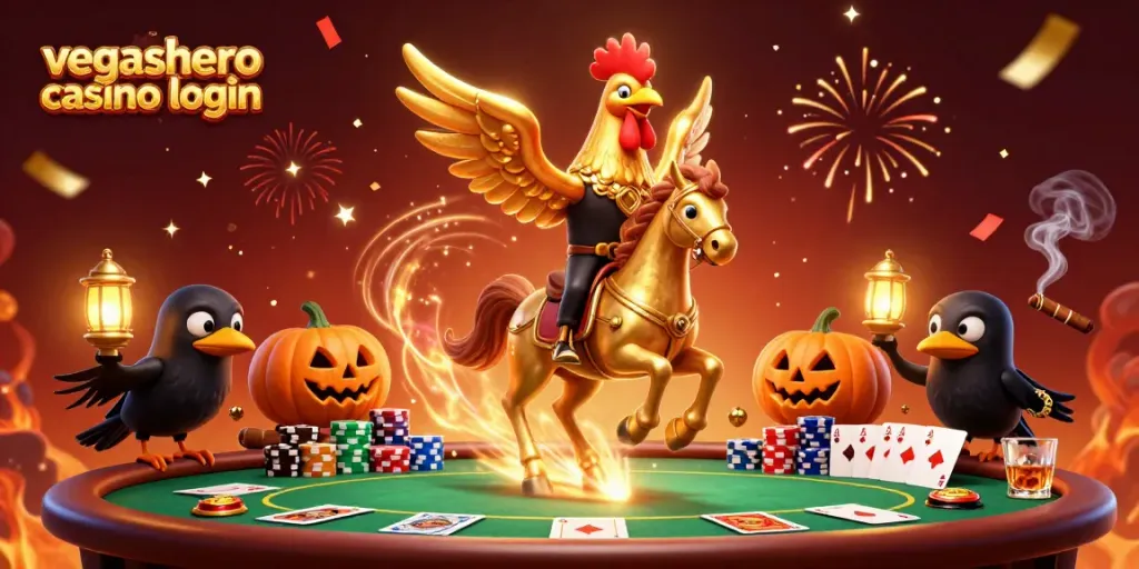 Experience dynamic gameplay with VegasHero Casino Login featuring vibrant casino characters and game elements.