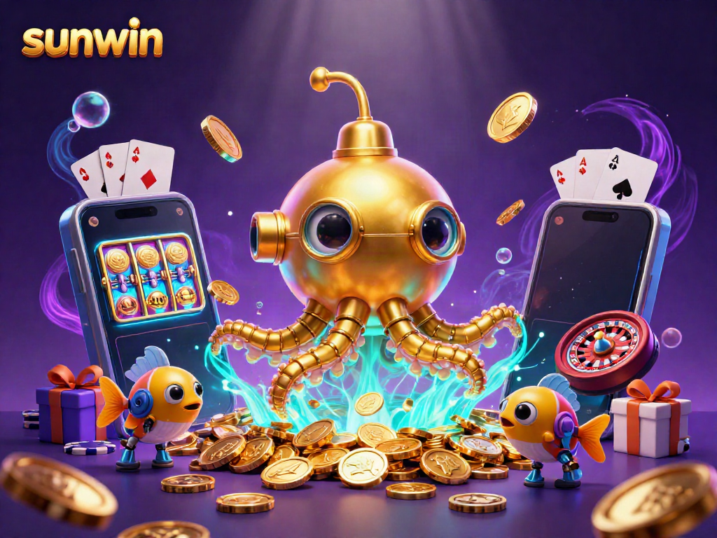 Spin to win with sunwin's thrilling slot game on a vibrant, action-packed scene.