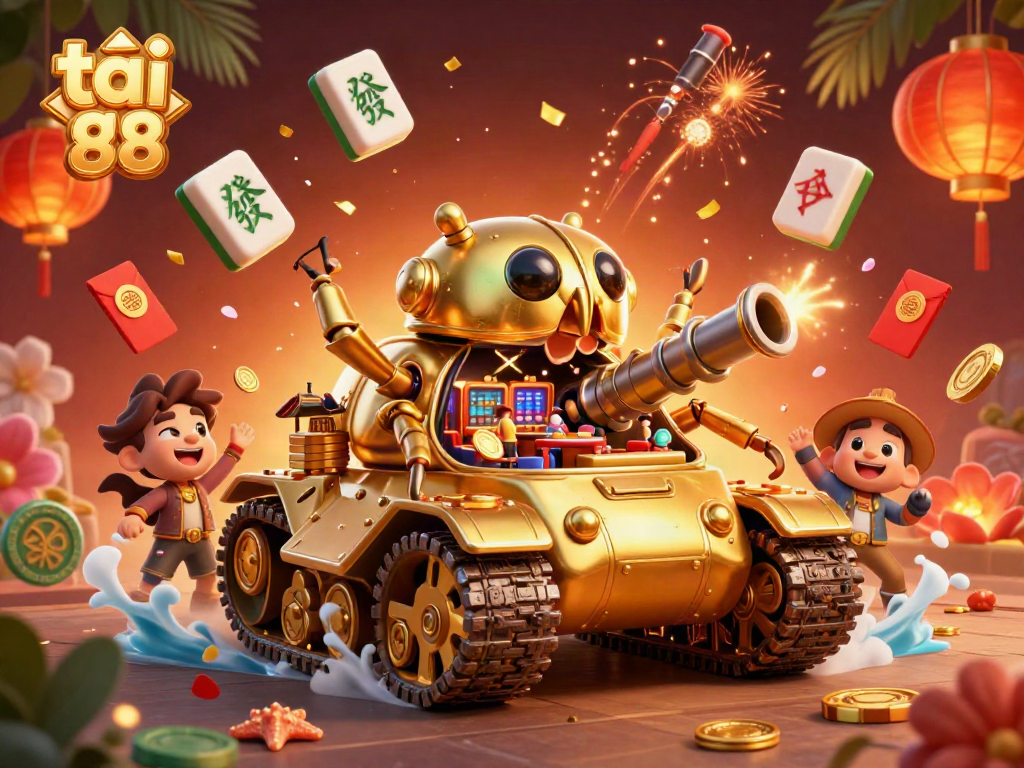 Play exciting games and win big with tải go 88 in this vibrant casino-inspired scene.